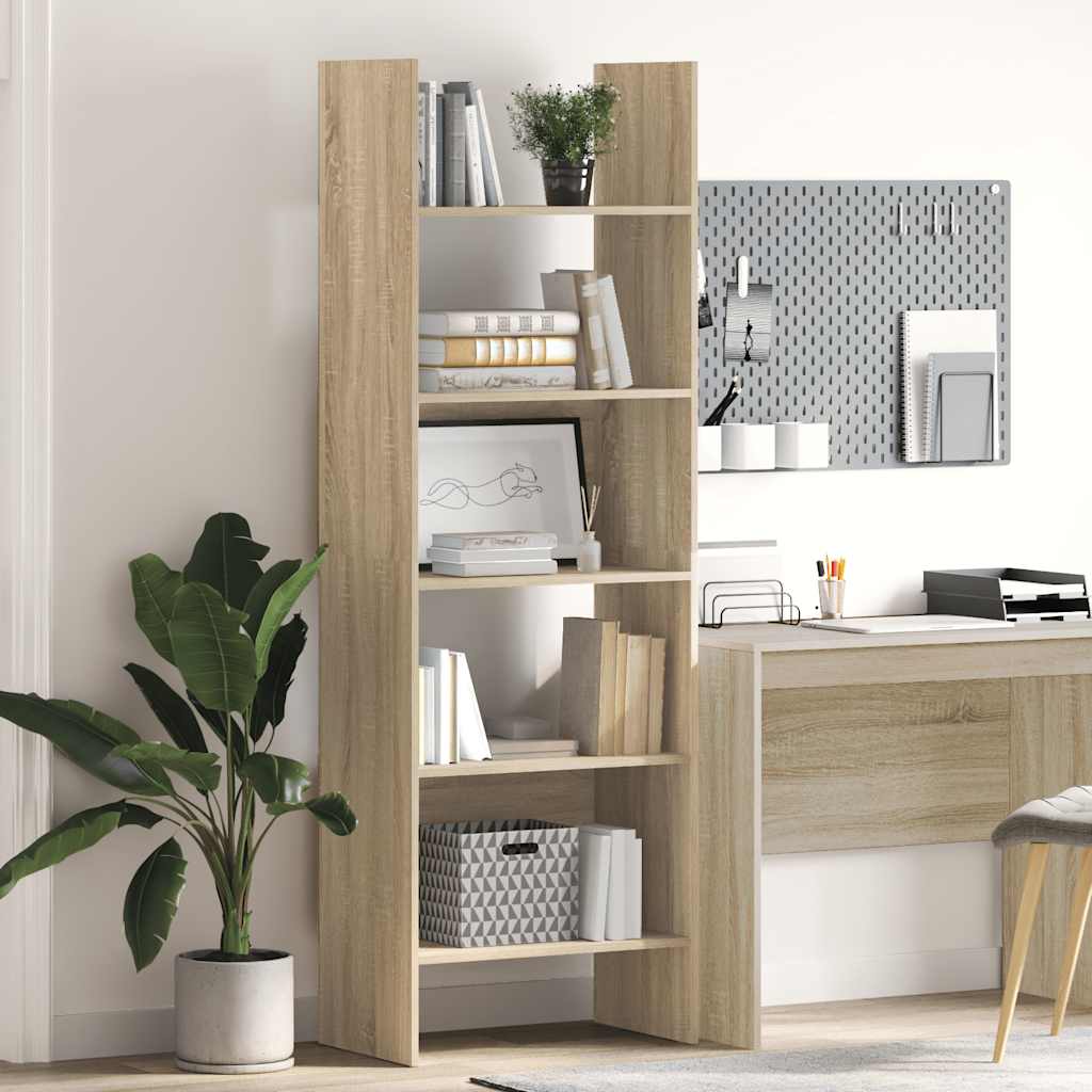 Bücherregal Sonoma-Eiche 60x35x180 cm Holzwerkstoff