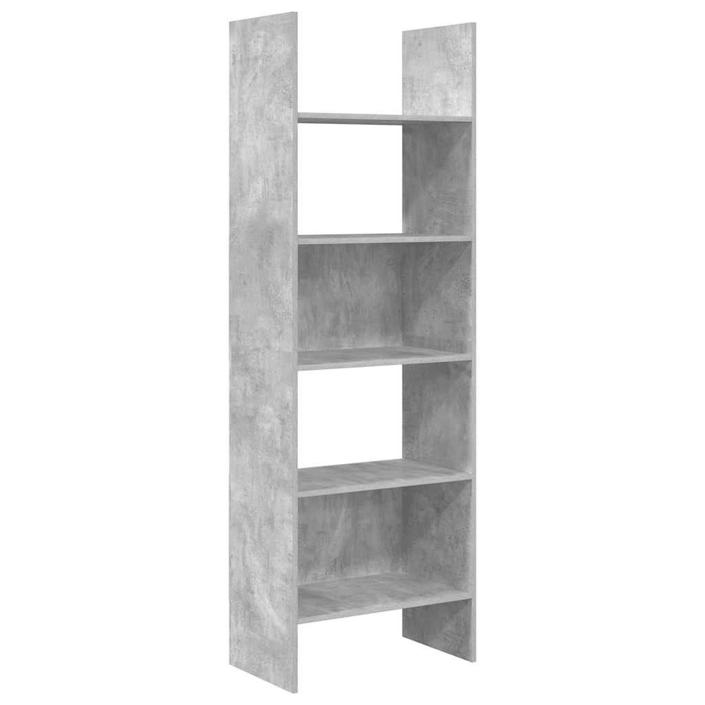 Bücherregal Betongrau 60x35x180 cm Holzwerkstoff