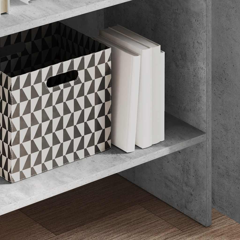 Bücherregal Betongrau 60x35x180 cm Holzwerkstoff