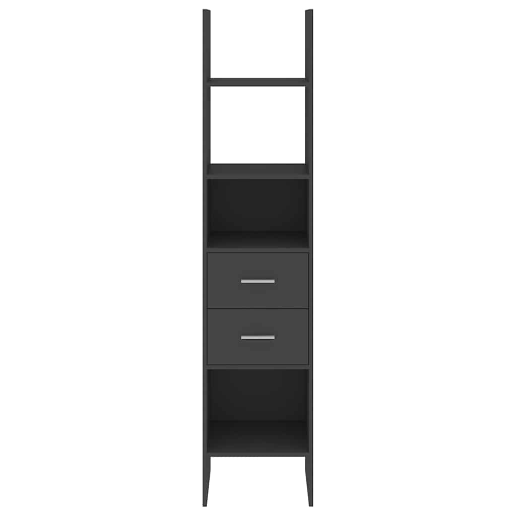 Bücherregal Grau 40x35x180 cm Holzwerkstoff