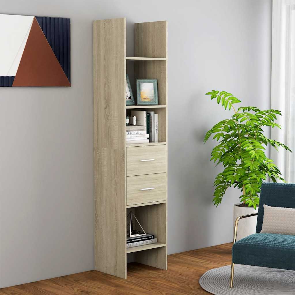 Bücherregal Sonoma-Eiche 40x35x180 cm Holzwerkstoff
