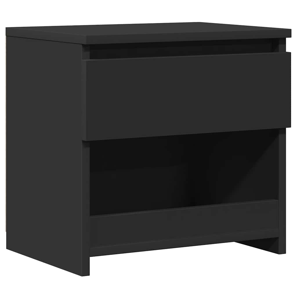 Nachttisch Schwarz 40x30x39 cm Holzwerkstoff