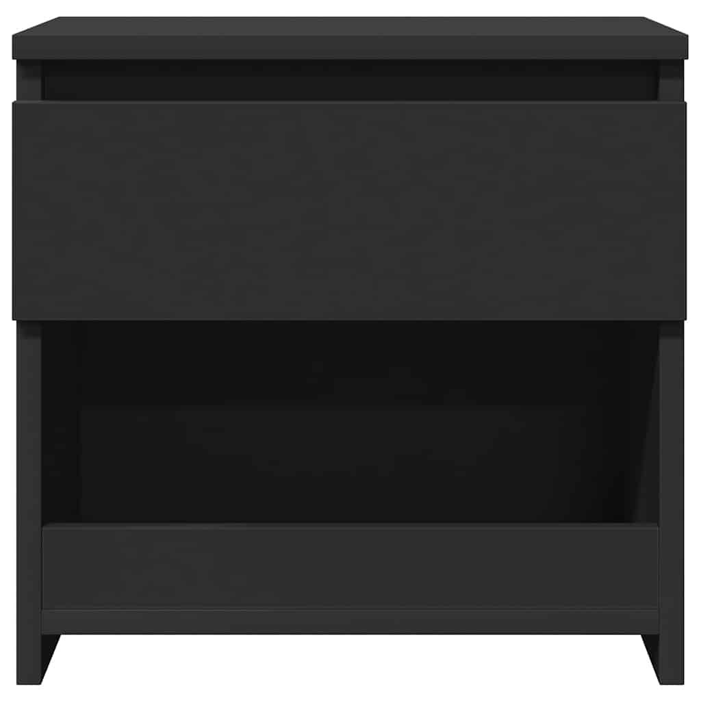 Nachttische 2 Stk. Schwarz 40x30x39 cm Holzwerkstoff