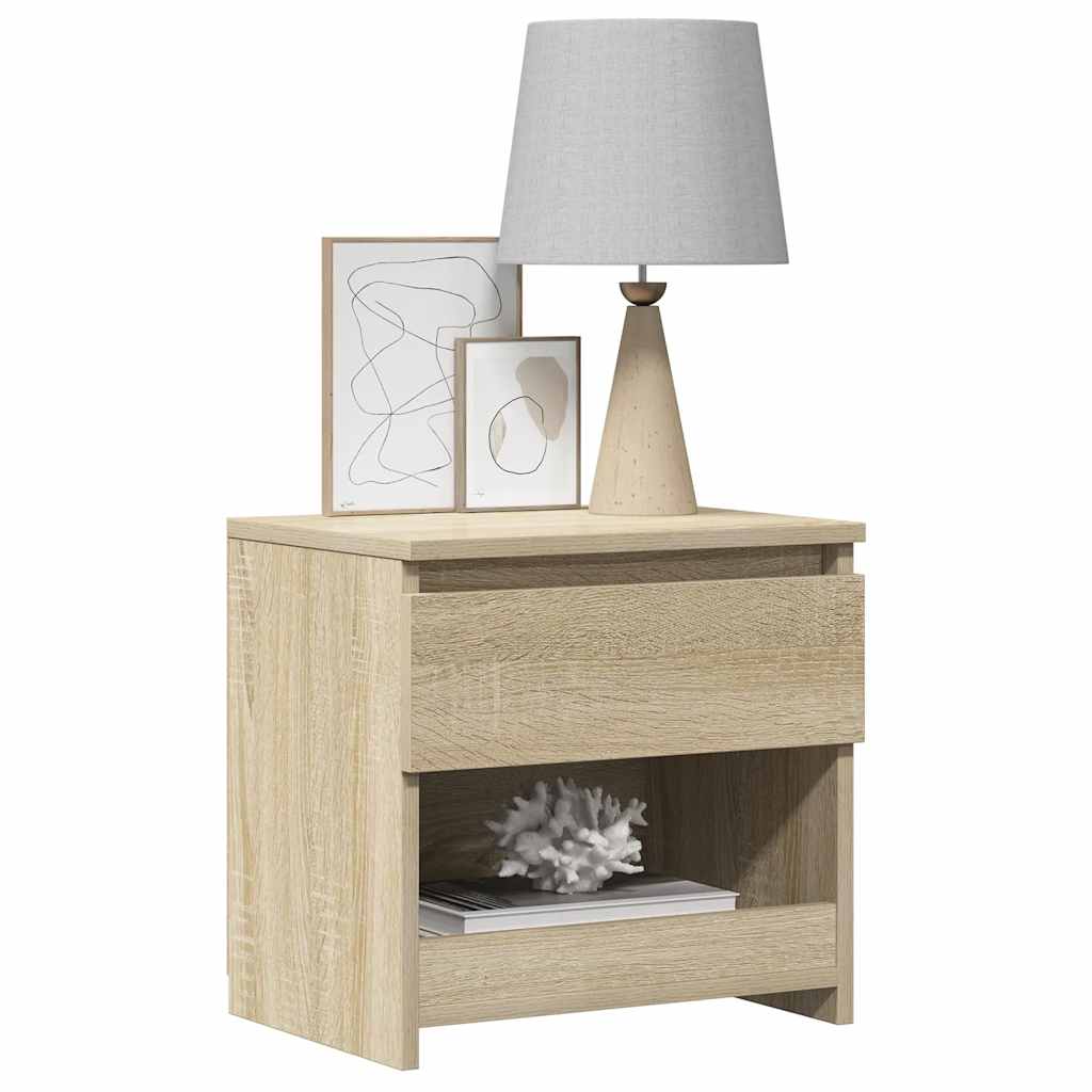 Nachttische 2 Stk. Sonoma-Eiche 40x30x39 cm Holzwerkstoff