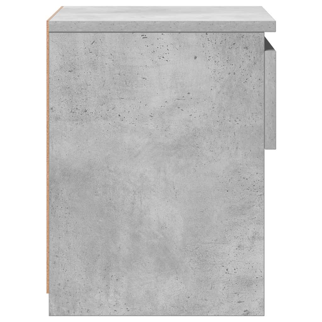 Nachttische 2 Stk. Betongrau 40x30x39 cm Holzwerkstoff