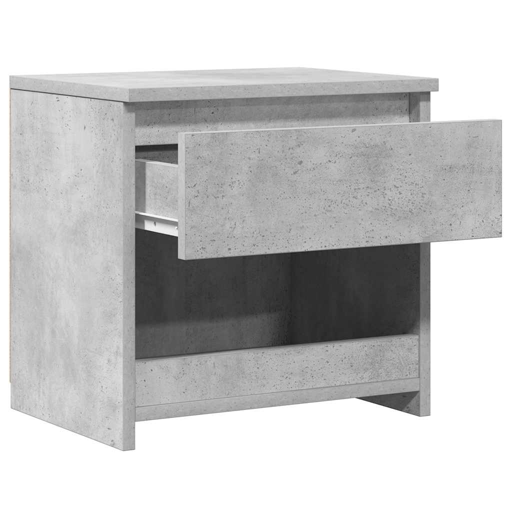 Nachttische 2 Stk. Betongrau 40x30x39 cm Holzwerkstoff