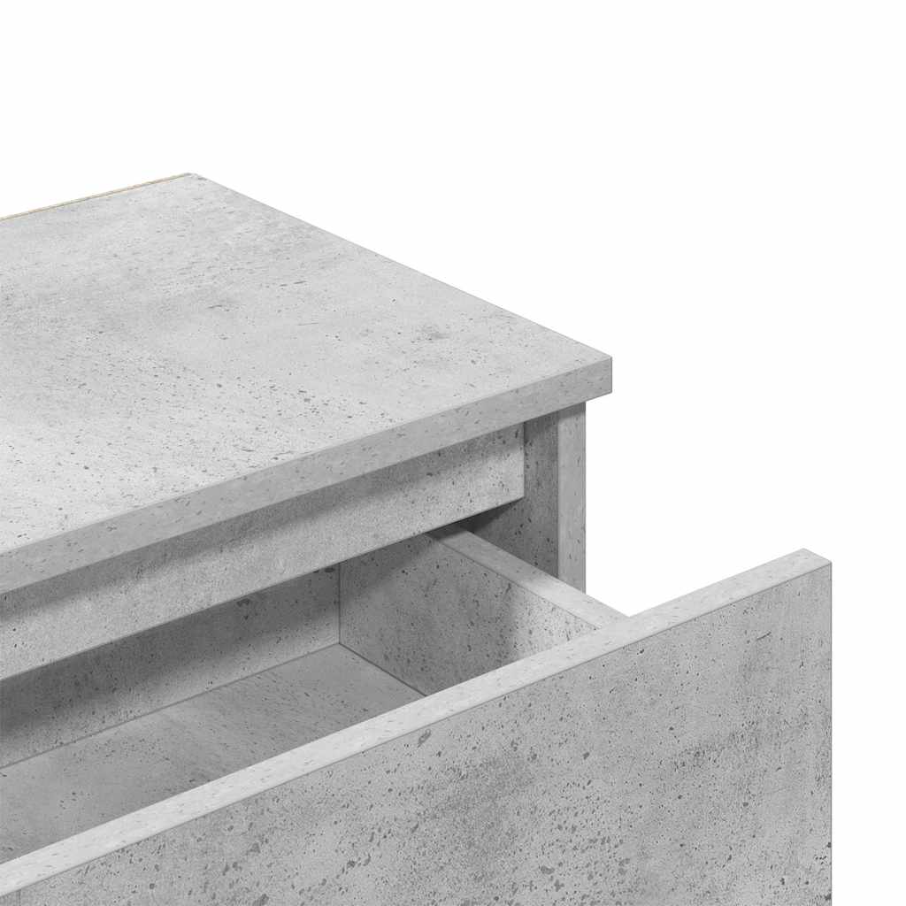 Nachttische 2 Stk. Betongrau 40x30x39 cm Holzwerkstoff
