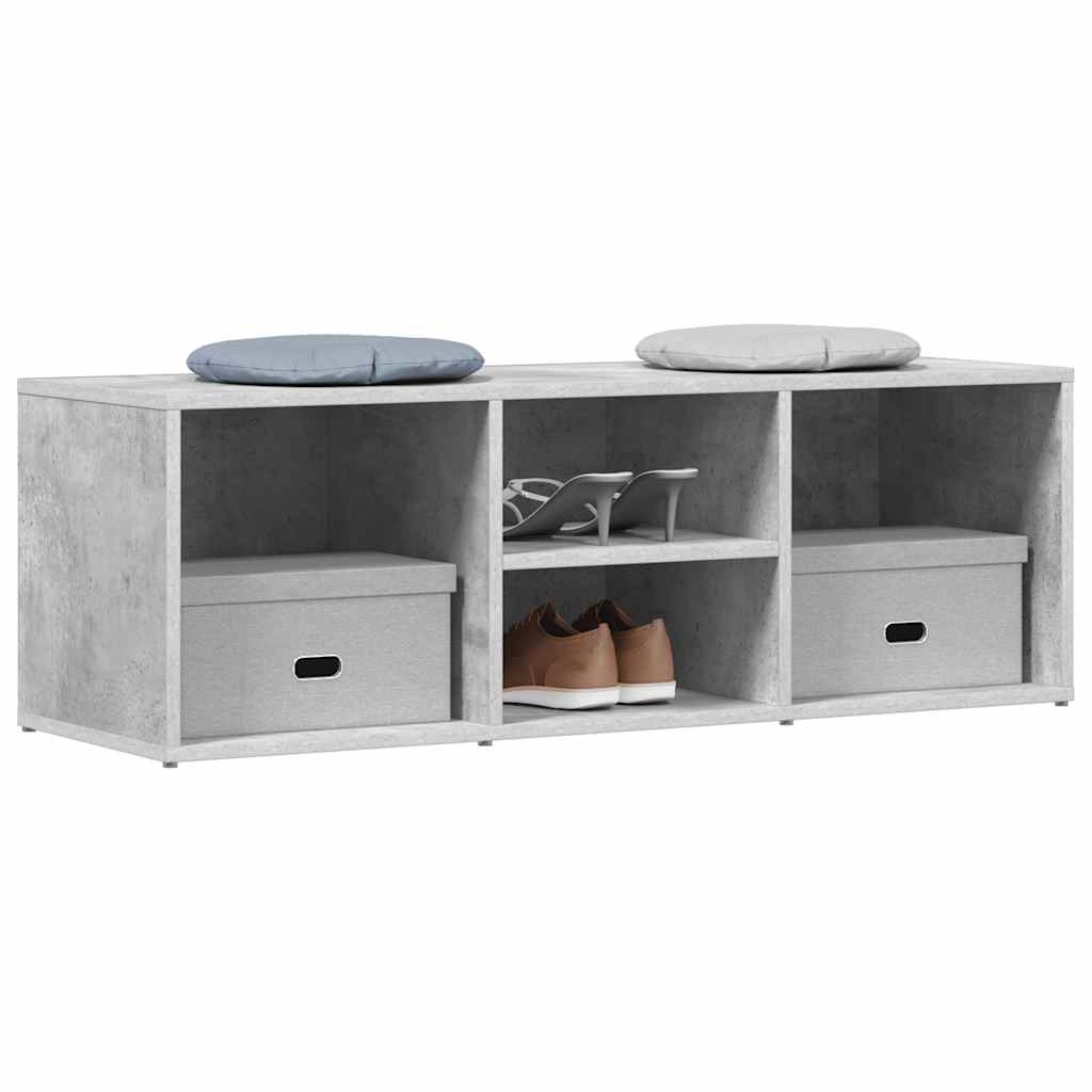 Schuhbank Betongrau 105x35x35 cm Holzwerkstoff