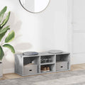 Schuhbank Betongrau 105x35x35 cm Holzwerkstoff
