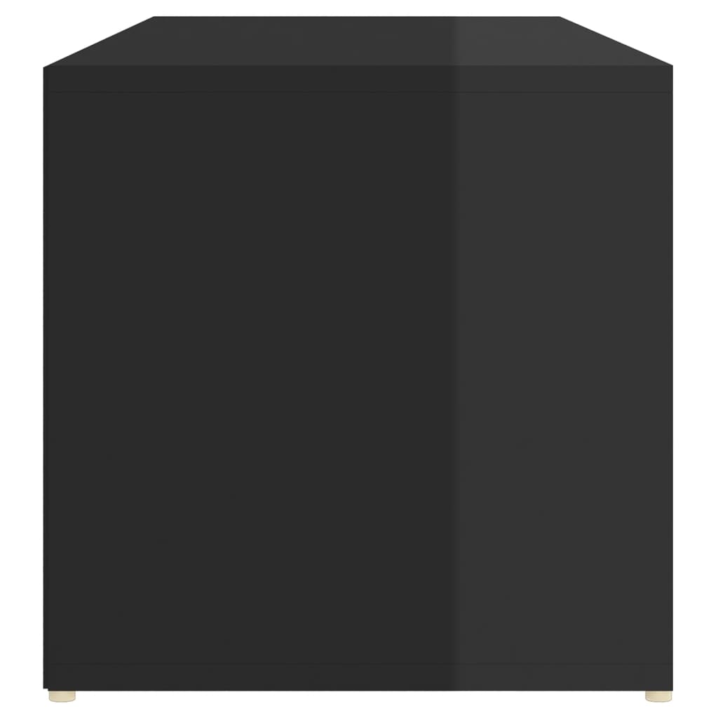 Schuhbank Hochglanz-Schwarz 105x35x35 cm Holzwerkstoff