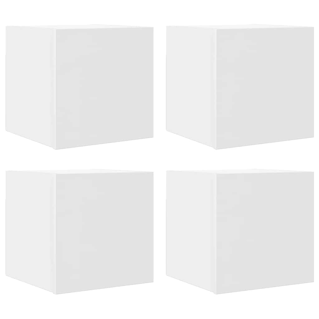 TV-Wandschränke 4 Stk. Weiß 30,5x30x30 cm