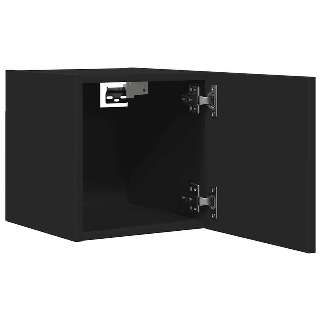 TV-Wandschränke 2 Stk. Schwarz 30,5x30x30 cm