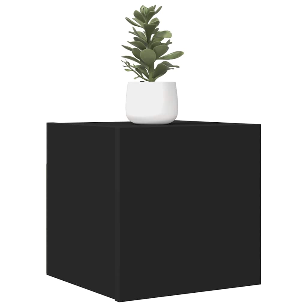 TV-Wandschränke 2 Stk. Schwarz 30,5x30x30 cm
