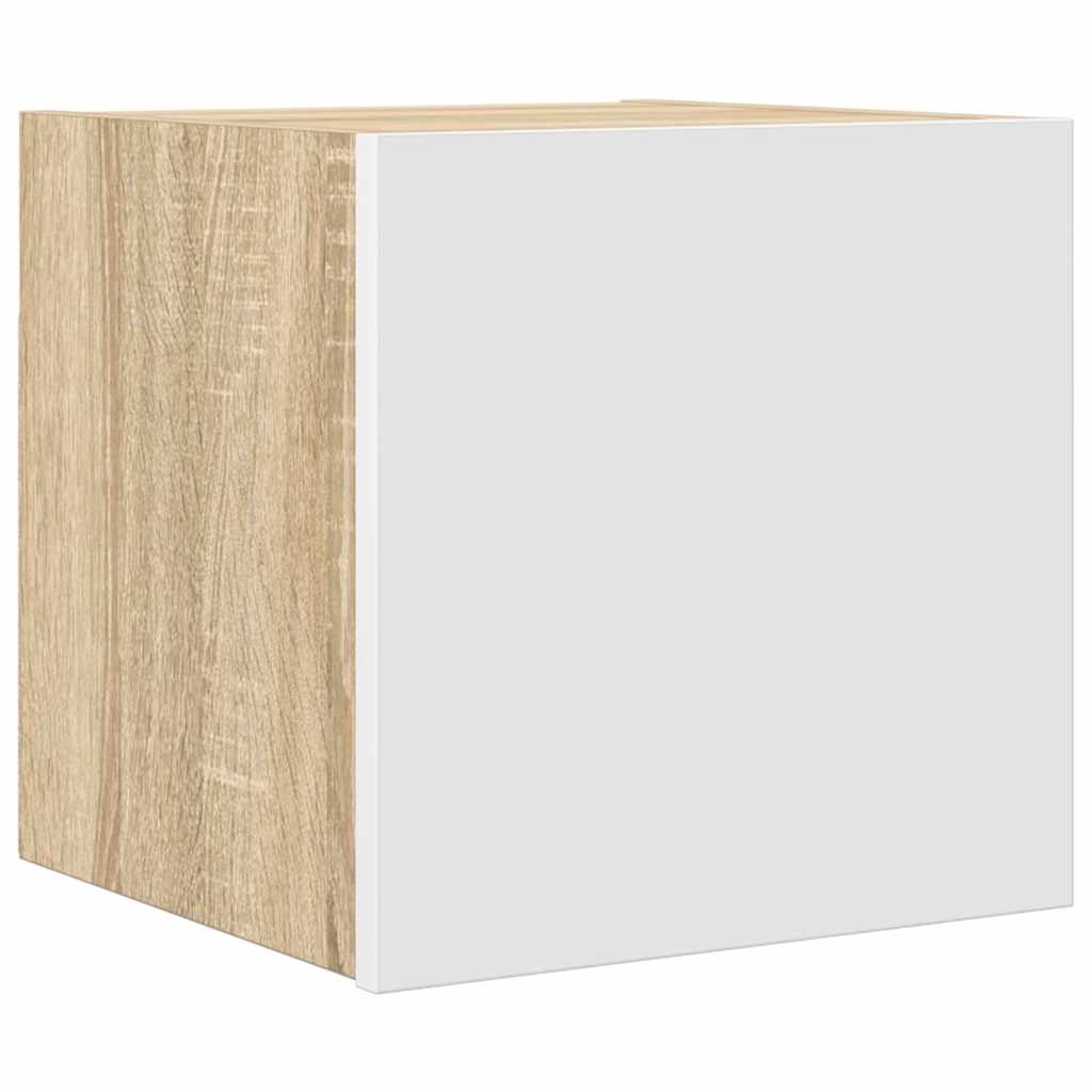TV-Wandschrank Weiß Sonoma-Eiche 30,5x30x30 cm