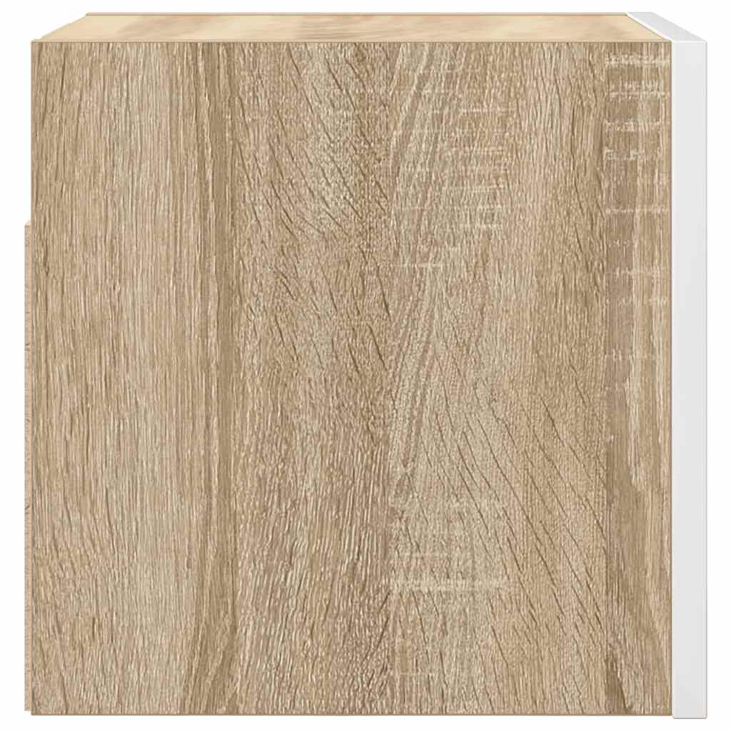 TV-Wandschrank Weiß Sonoma-Eiche 30,5x30x30 cm