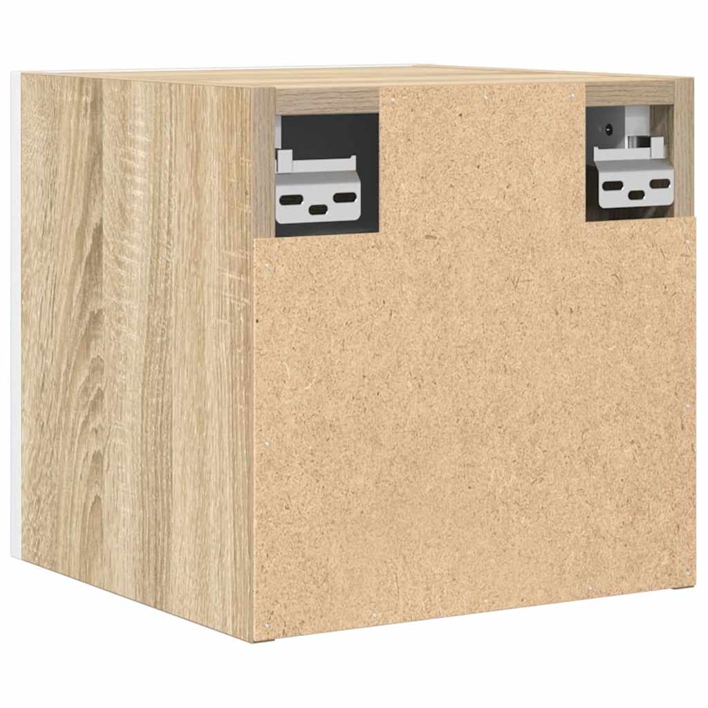 TV-Wandschrank Weiß Sonoma-Eiche 30,5x30x30 cm