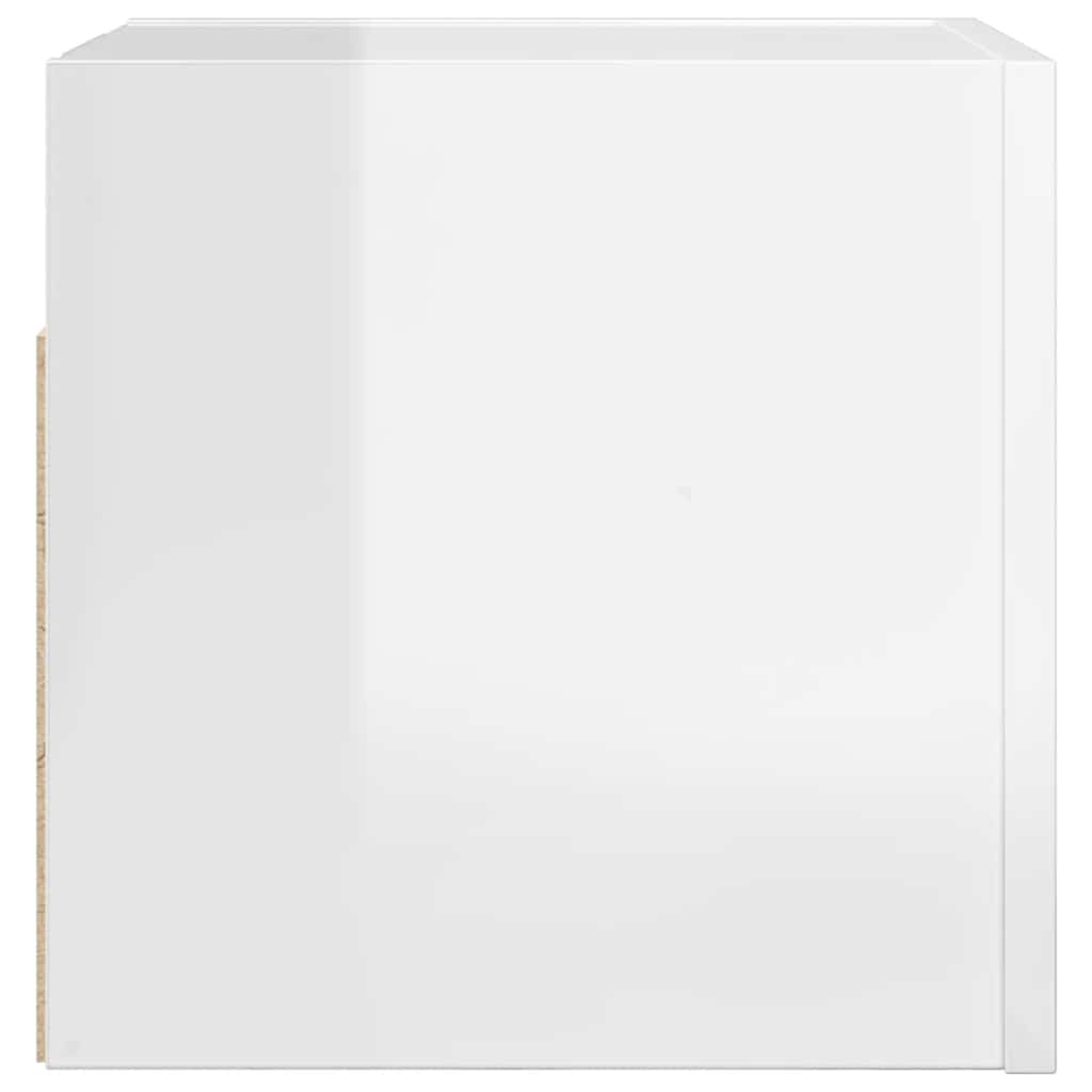 TV-Wandschrank Hochglanz-Weiß 30,5x30x30 cm