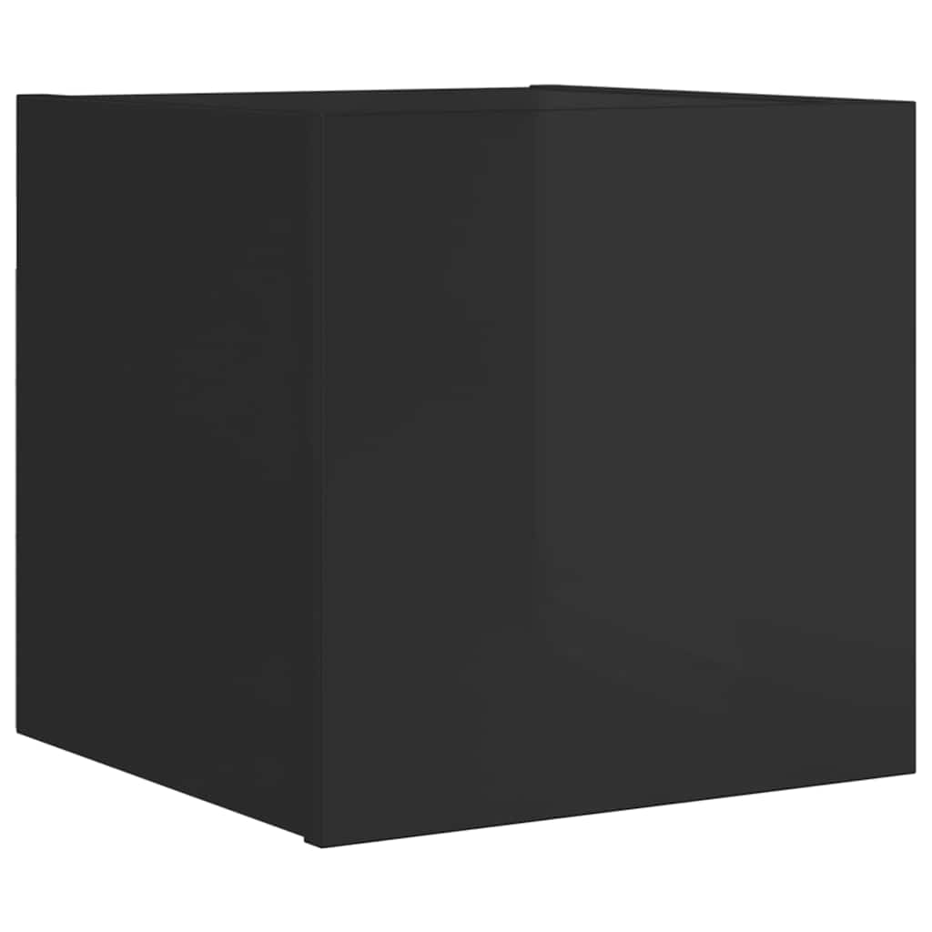 TV-Wandschrank Hochglanz-Schwarz 30,5x30x30 cm