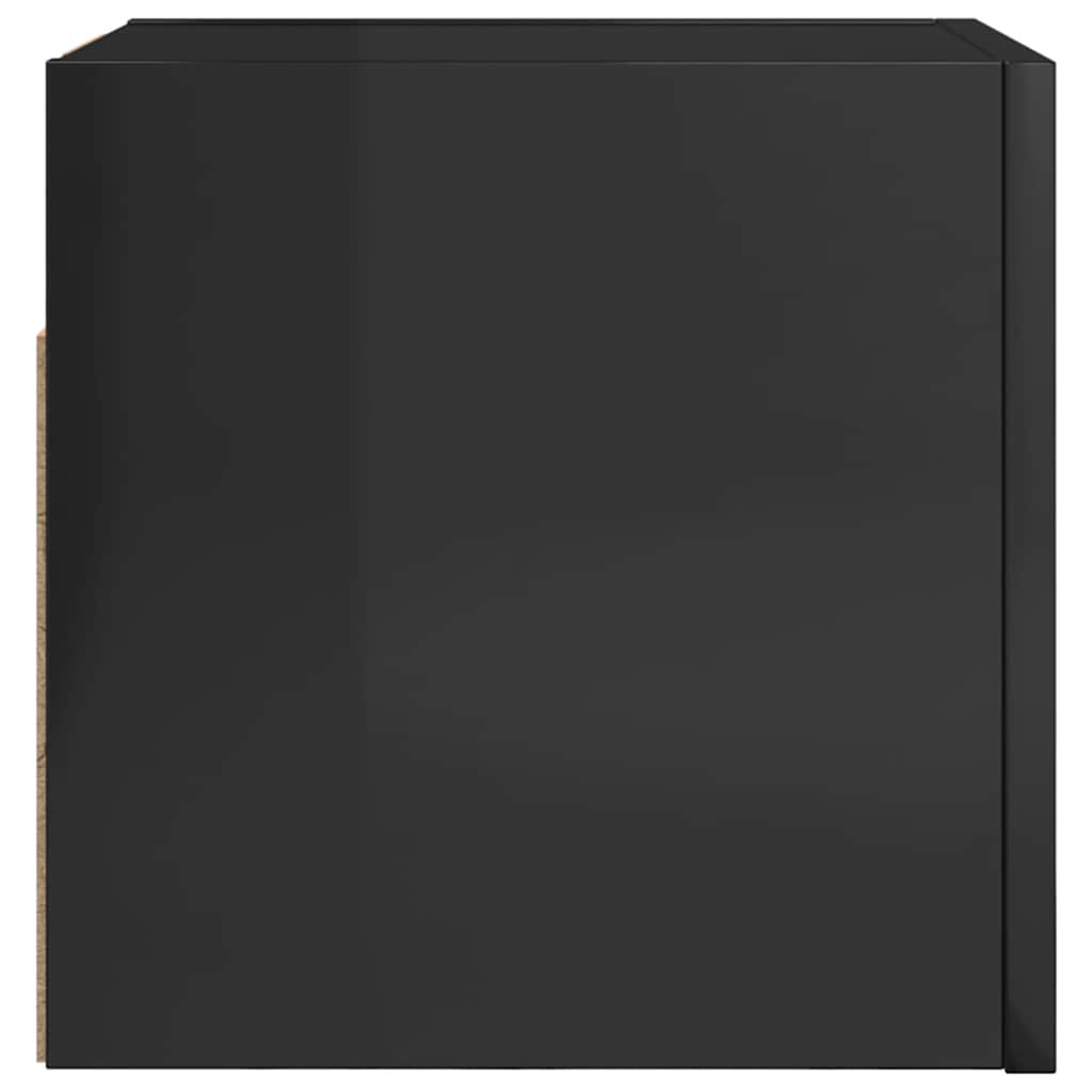TV-Wandschrank Hochglanz-Schwarz 30,5x30x30 cm