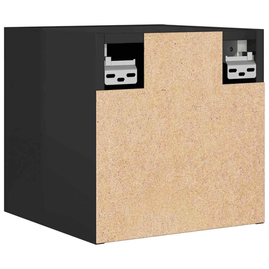 TV-Wandschränke 2 Stk. Hochglanz-Schwarz 30,5x30x30 cm