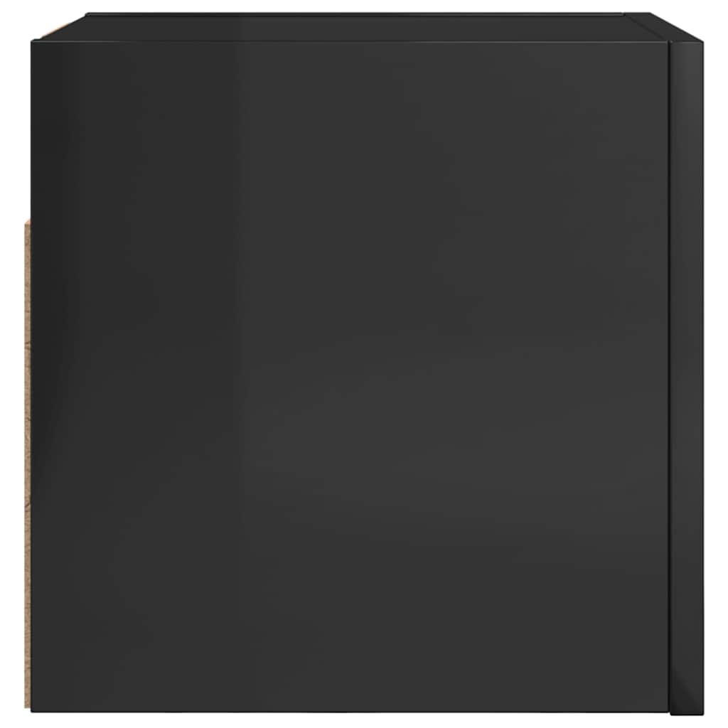 TV-Wandschränke 4 Stk. Hochglanz-Schwarz 30,5x30x30 cm