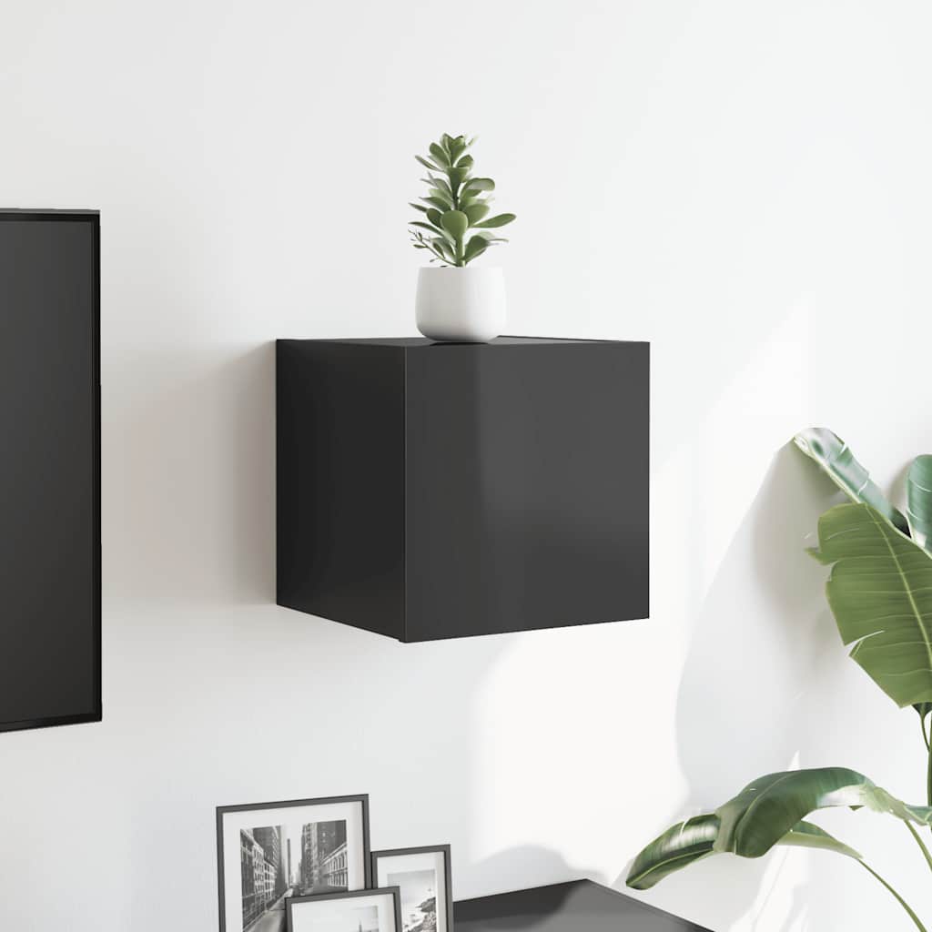 TV-Wandschrank Hochglanz-Grau 30,5x30x30 cm