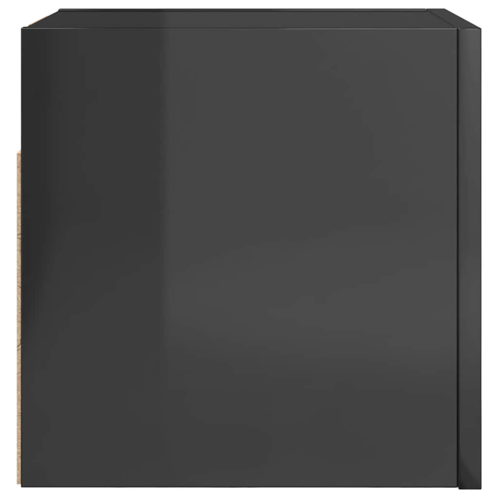 TV-Wandschrank Hochglanz-Grau 30,5x30x30 cm