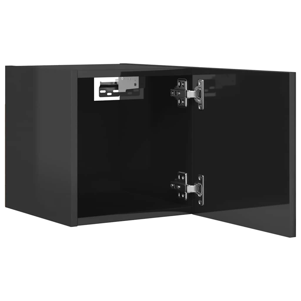 TV-Wandschrank Hochglanz-Grau 30,5x30x30 cm