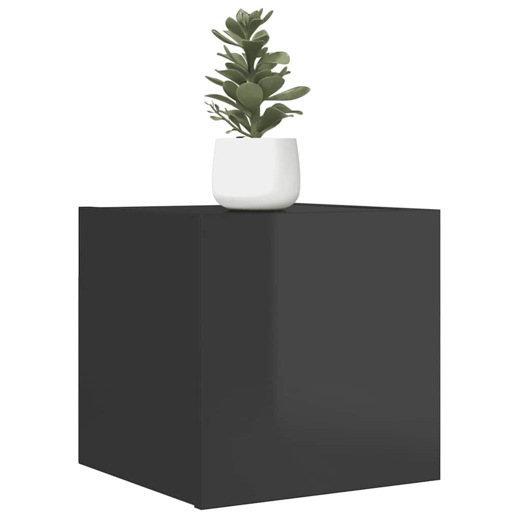 TV-Wandschrank Hochglanz-Grau 30,5x30x30 cm