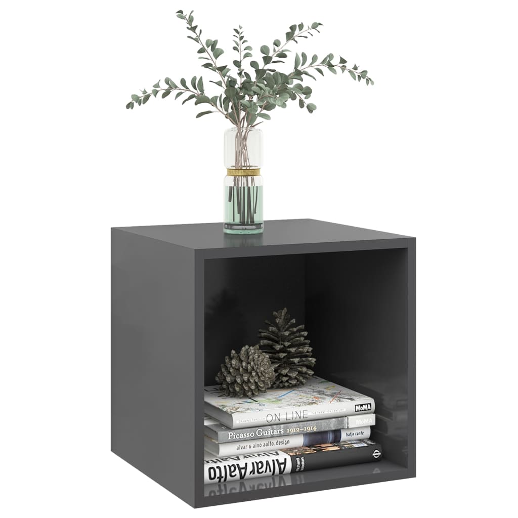 Wandschrank Grau 37x37x37 cm Holzwerkstoff