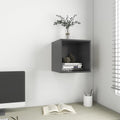 Wandschrank Grau 37x37x37 cm Holzwerkstoff