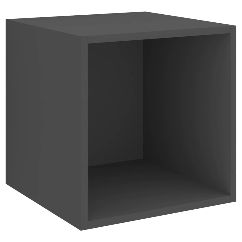 Wandschränke 2 Stk. Grau 37x37x37 cm Holzwerkstoff