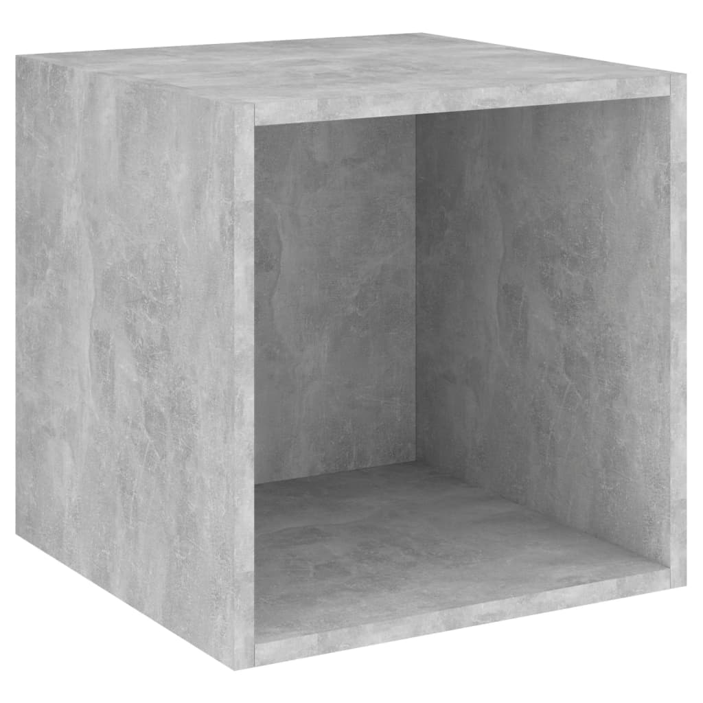 Wandschränke 4 Stk. Betongrau 37x37x37 cm Holzwerkstoff