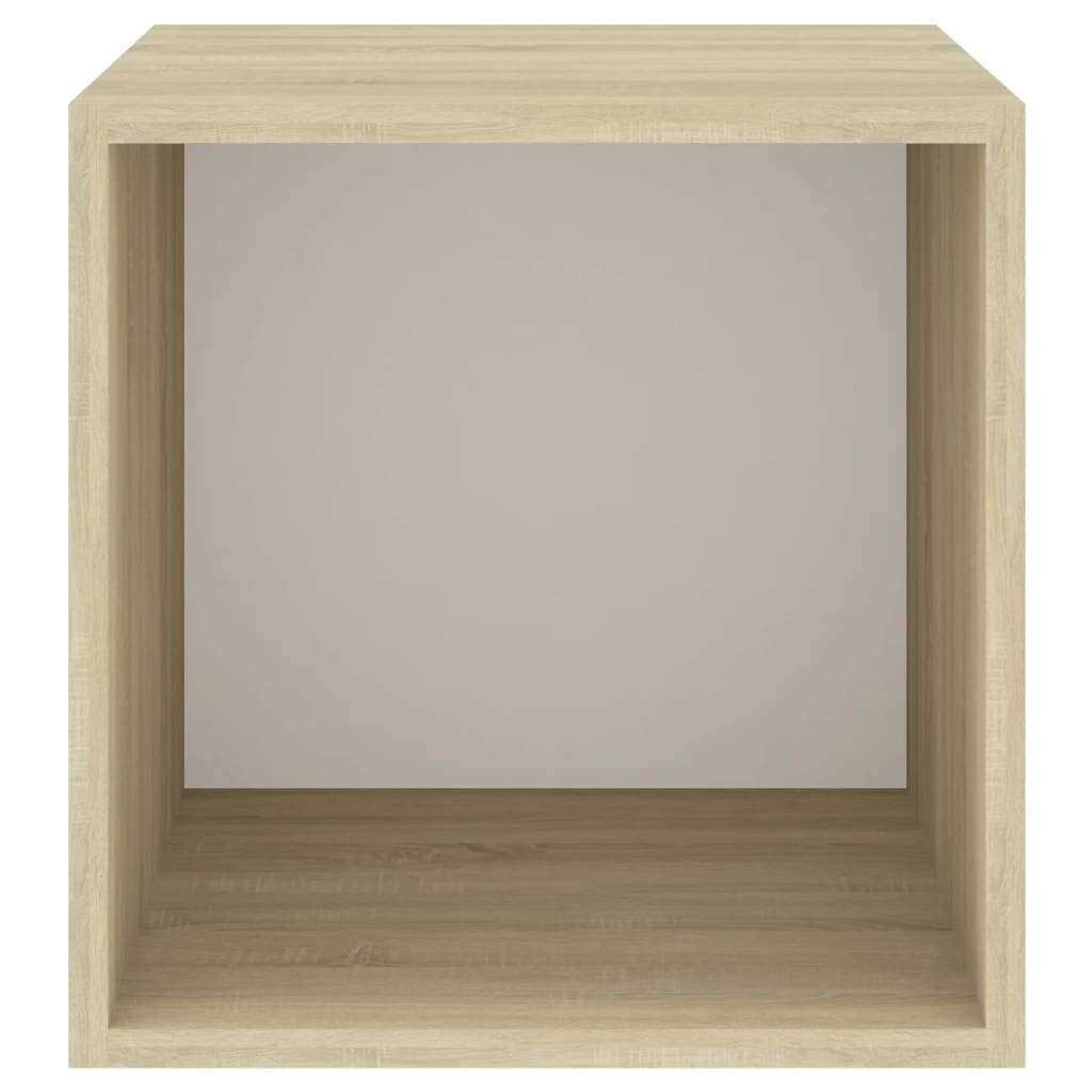 Wandschränke 2 Stk. Weiß Sonoma-Eiche 37x37x37 cm Holzwerkstoff