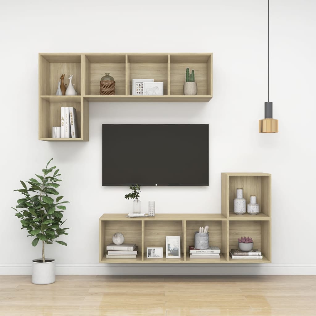 TV-Wandschrank Sonoma-Eiche 37x37x72 cm Holzwerkstoff
