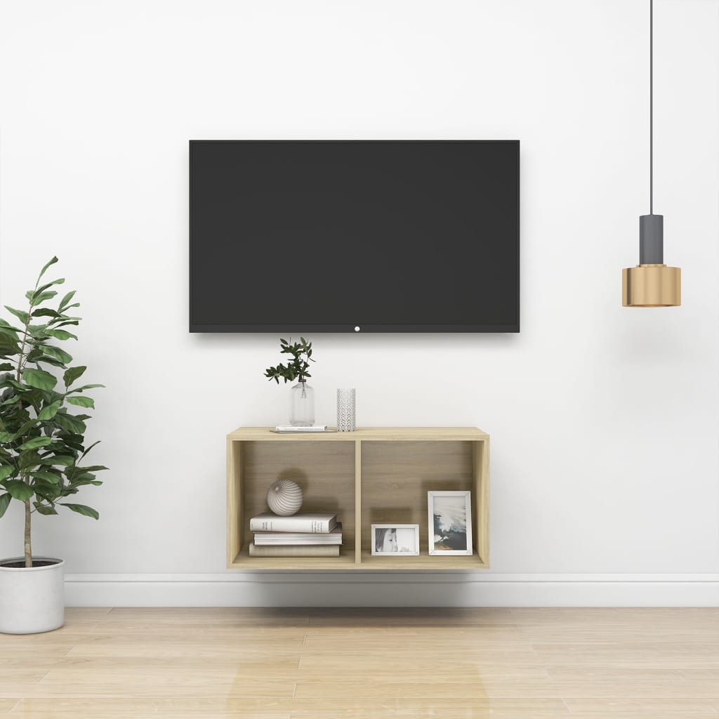 TV-Wandschrank Sonoma-Eiche 37x37x72 cm Holzwerkstoff