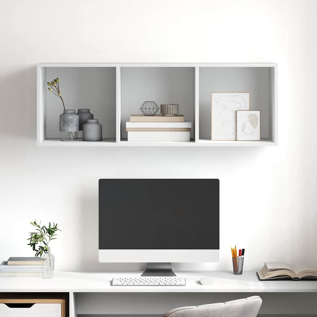 TV-Wandschrank Weiß 37x37x107 cm Holzwerkstoff