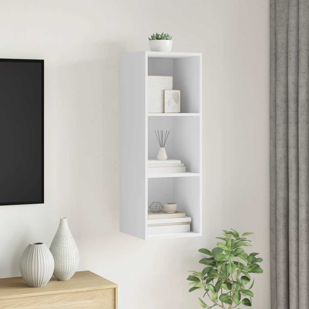 TV-Wandschrank Weiß 37x37x107 cm Holzwerkstoff