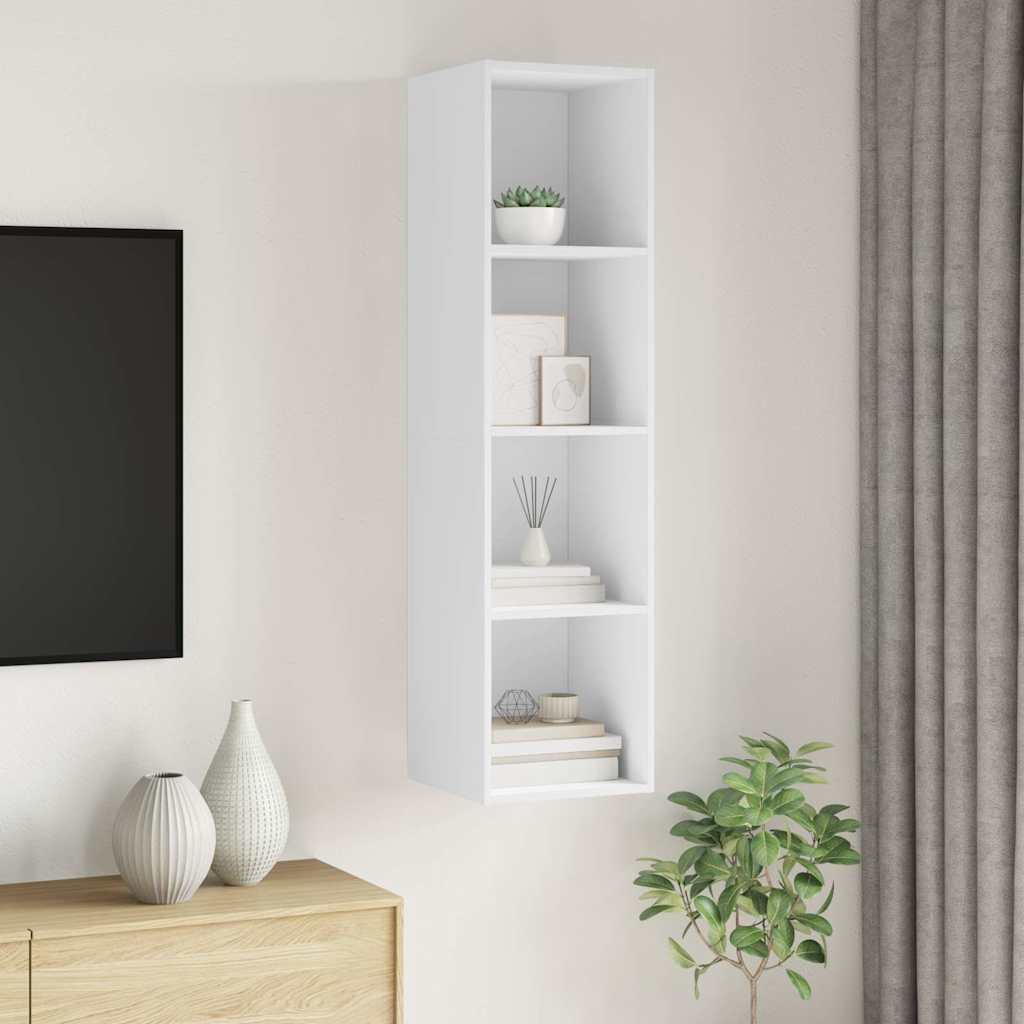 TV-Wandschrank Weiß 37x37x142,5 cm Holzwerkstoff