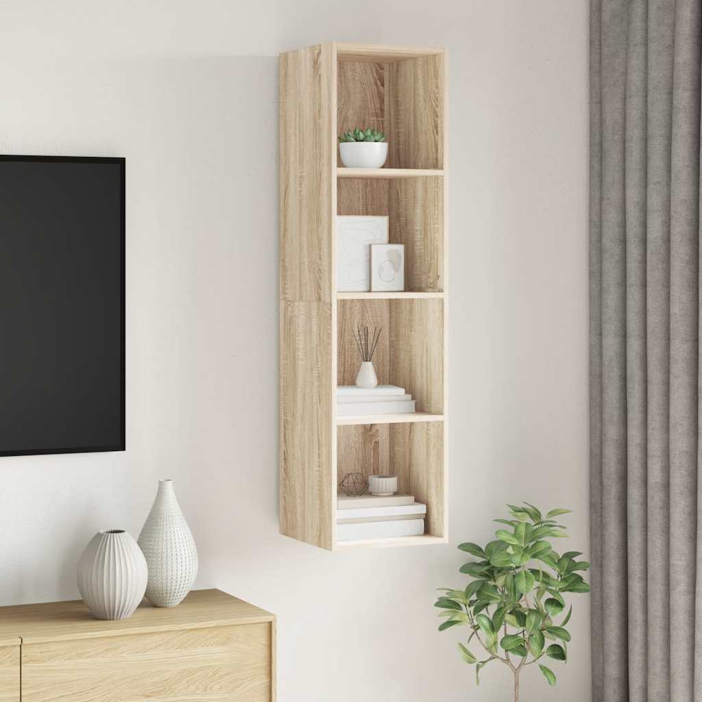 TV-Wandschrank Sonoma-Eiche 37x37x142,5 cm Holzwerkstoff