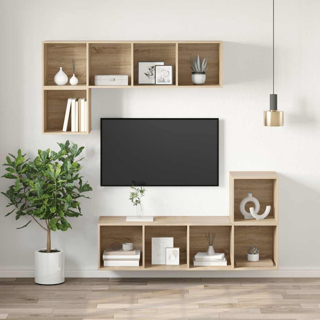 TV-Wandschrank Sonoma-Eiche 37x37x142,5 cm Holzwerkstoff