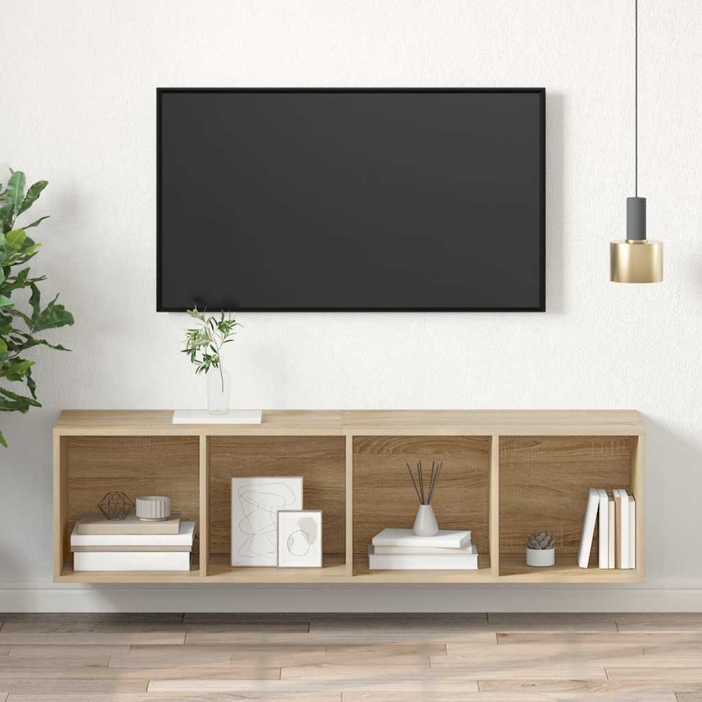 TV-Wandschrank Sonoma-Eiche 37x37x142,5 cm Holzwerkstoff