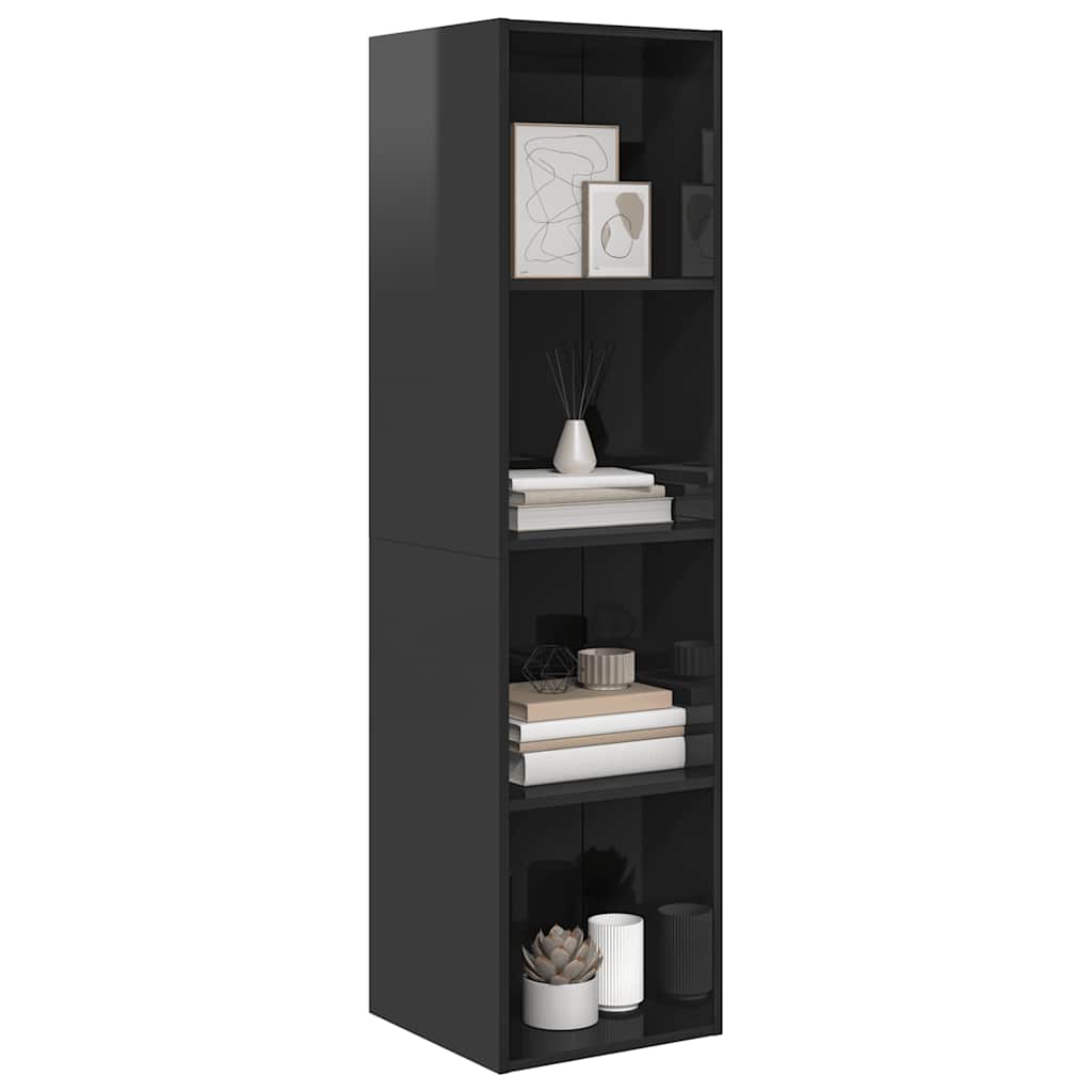 TV-Wandschrank Hochglanz-Grau 37x37x142,5 cm Holzwerkstoff
