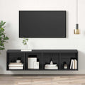 TV-Wandschrank Hochglanz-Grau 37x37x142,5 cm Holzwerkstoff
