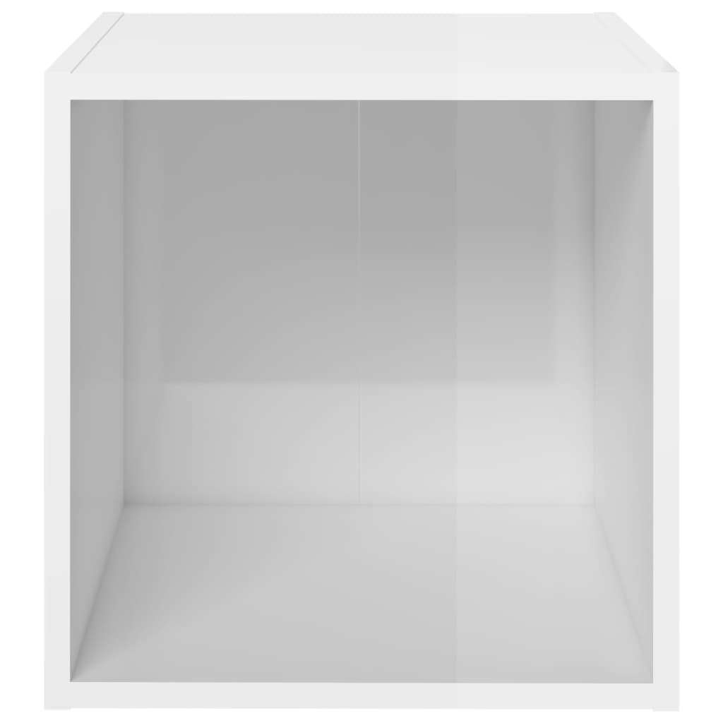TV-Schrank Hochglanz-Weiß 37x35x37 cm Holzwerkstoff