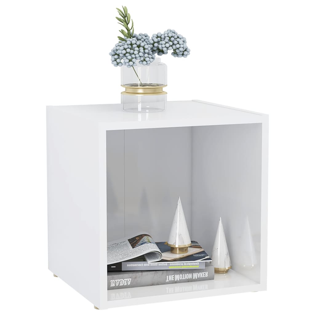 TV-Schrank Hochglanz-Weiß 37x35x37 cm Holzwerkstoff