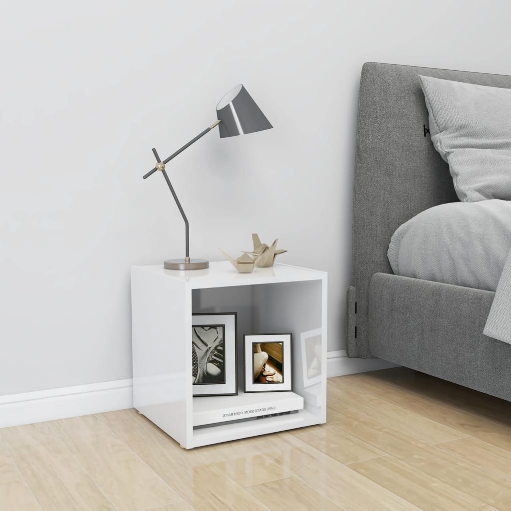 TV-Schrank Hochglanz-Weiß 37x35x37 cm Holzwerkstoff