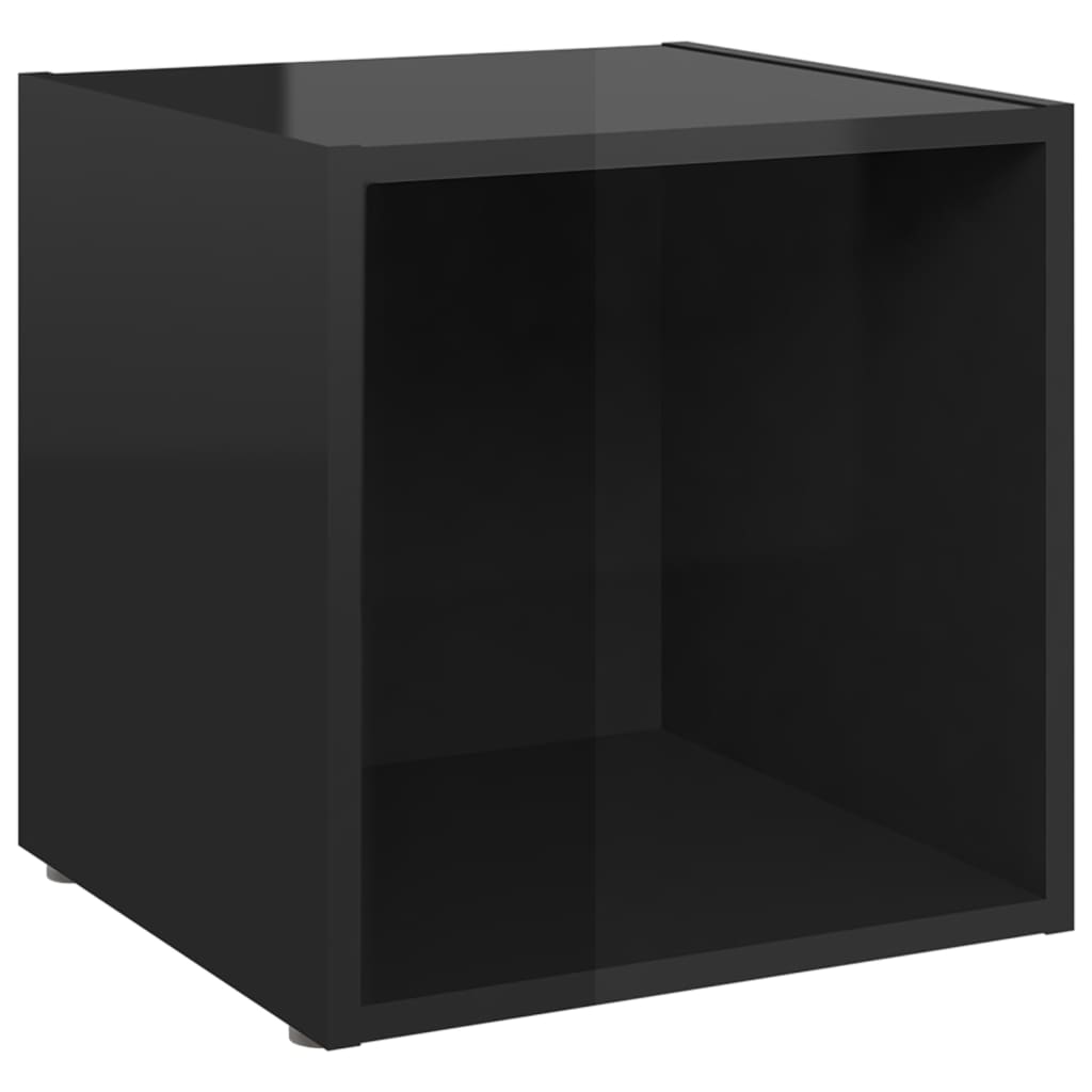 TV-Schrank Hochglanz-Schwarz 37x35x37 cm Holzwerkstoff