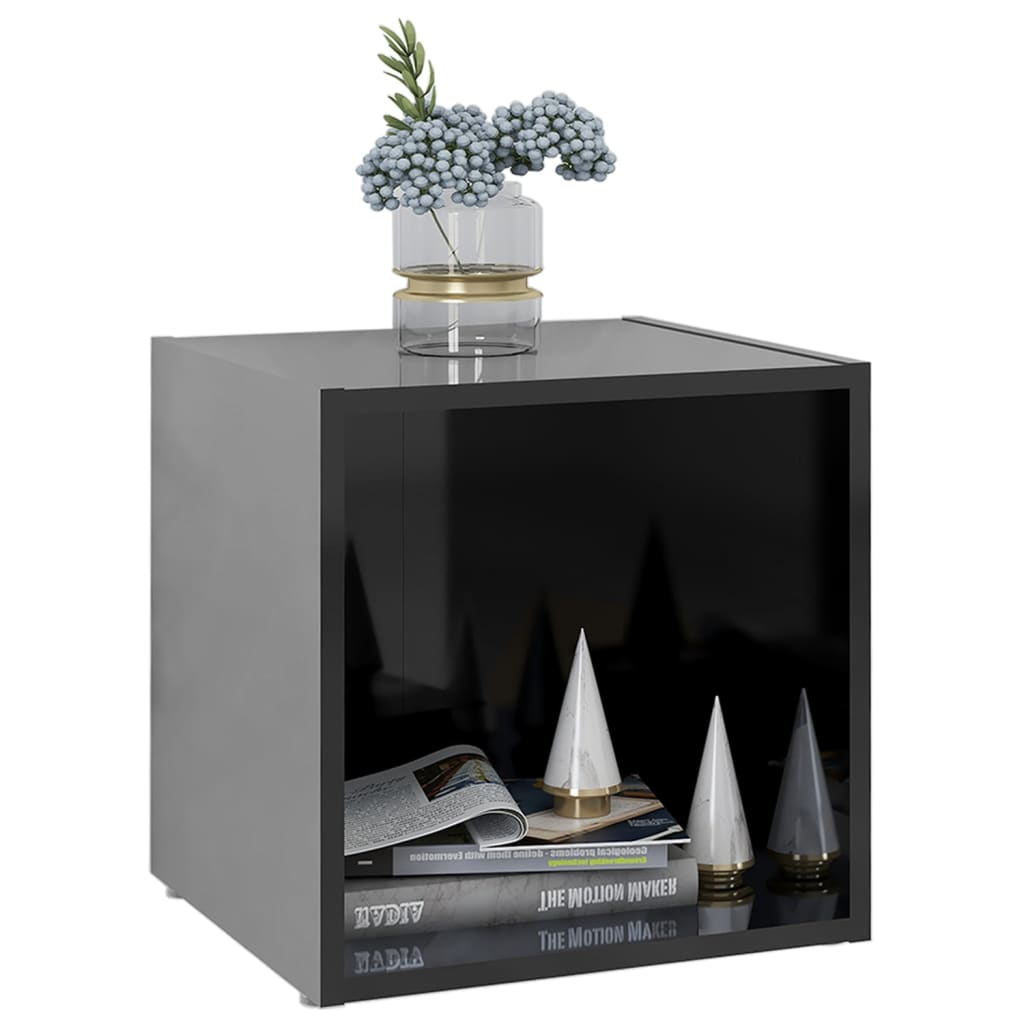 TV-Schrank Hochglanz-Schwarz 37x35x37 cm Holzwerkstoff