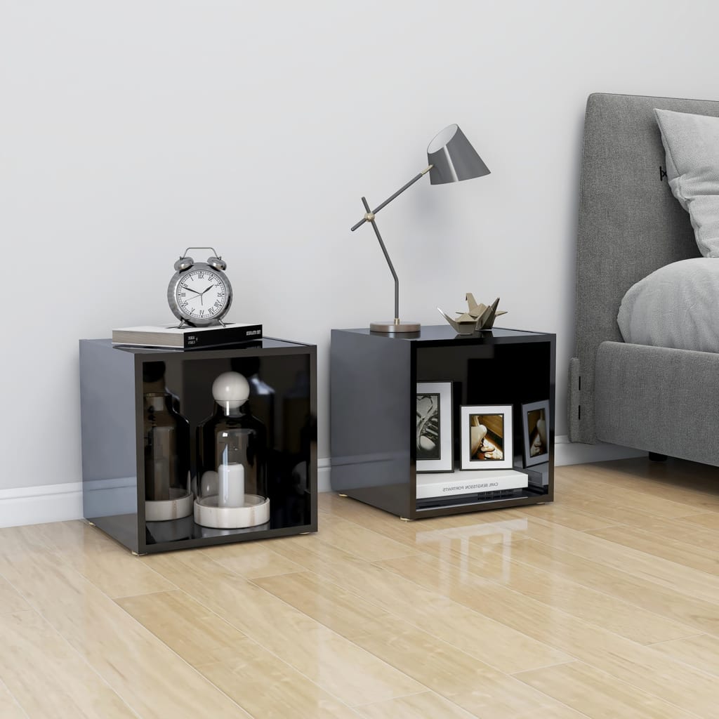 TV-Schrank Hochglanz-Schwarz 37x35x37 cm Holzwerkstoff